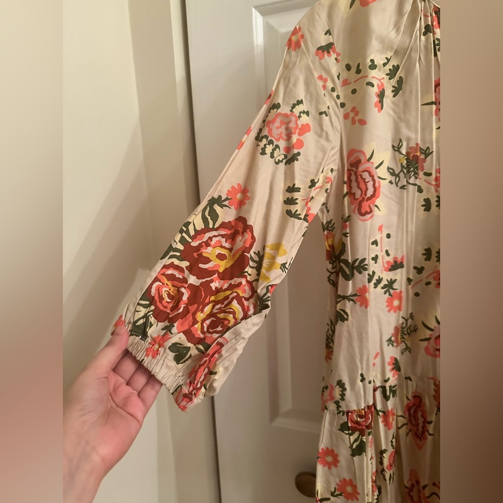 NWOT Khaadi Floral Tiered Cotton-Blend Maxi Dress. Size S can fit up to a M. - Picture 4 of 9